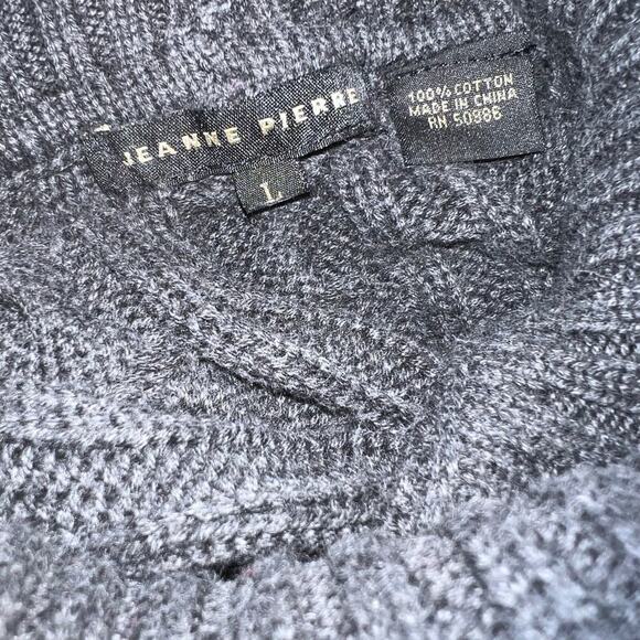 Jeanne Pierre Womans L Closed /Open Cable Knit Longsleeve Gothic Turtleneck - Picture 7 of 7